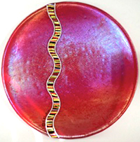 A round glass bowl.