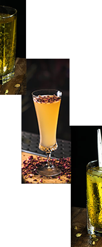 image of chilled saffron sharbat with persian chia seed.