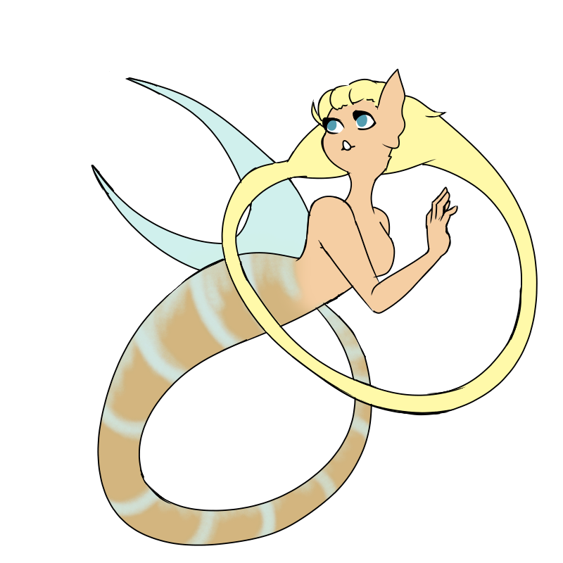 a mermaid based on the planet Saturn