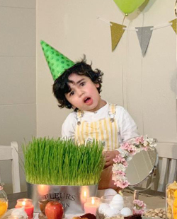 Picture of Rasah's third birthday while we celebrated alone in quarantine.