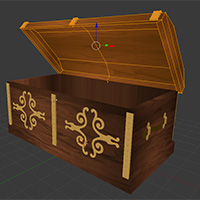 A 3d modeled treasure chest