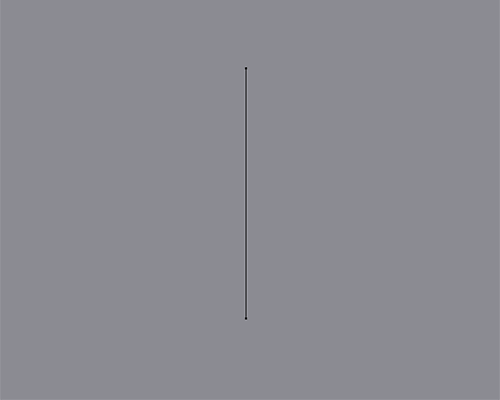 Two dots with a line in between