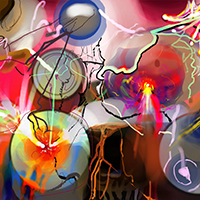 digital abstract colorful forms