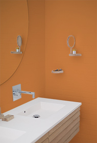 Orange bathroom