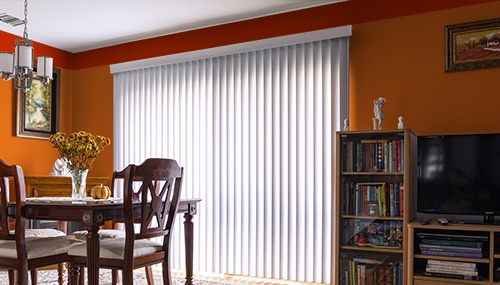Dark orange living room and dinning room