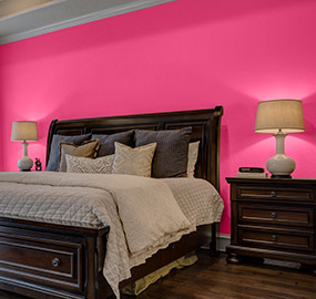Hot pink bedroom