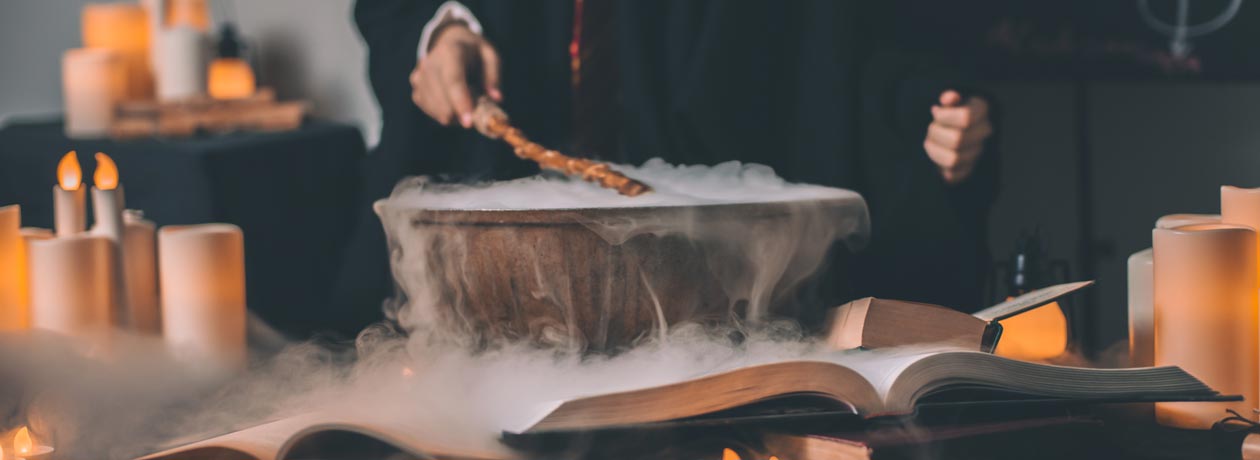 picture of a person with a cauldron