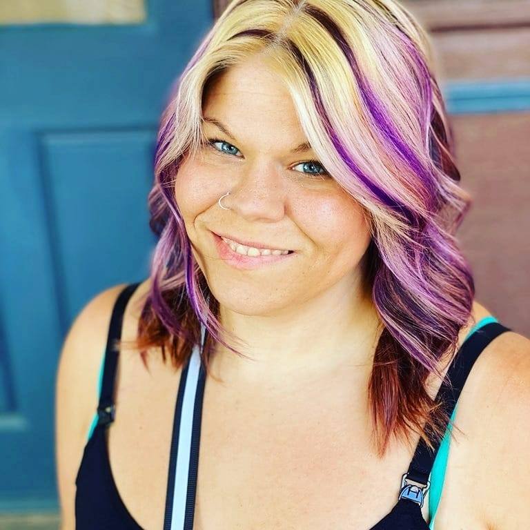 picture of Amanda with purple and blonde hair