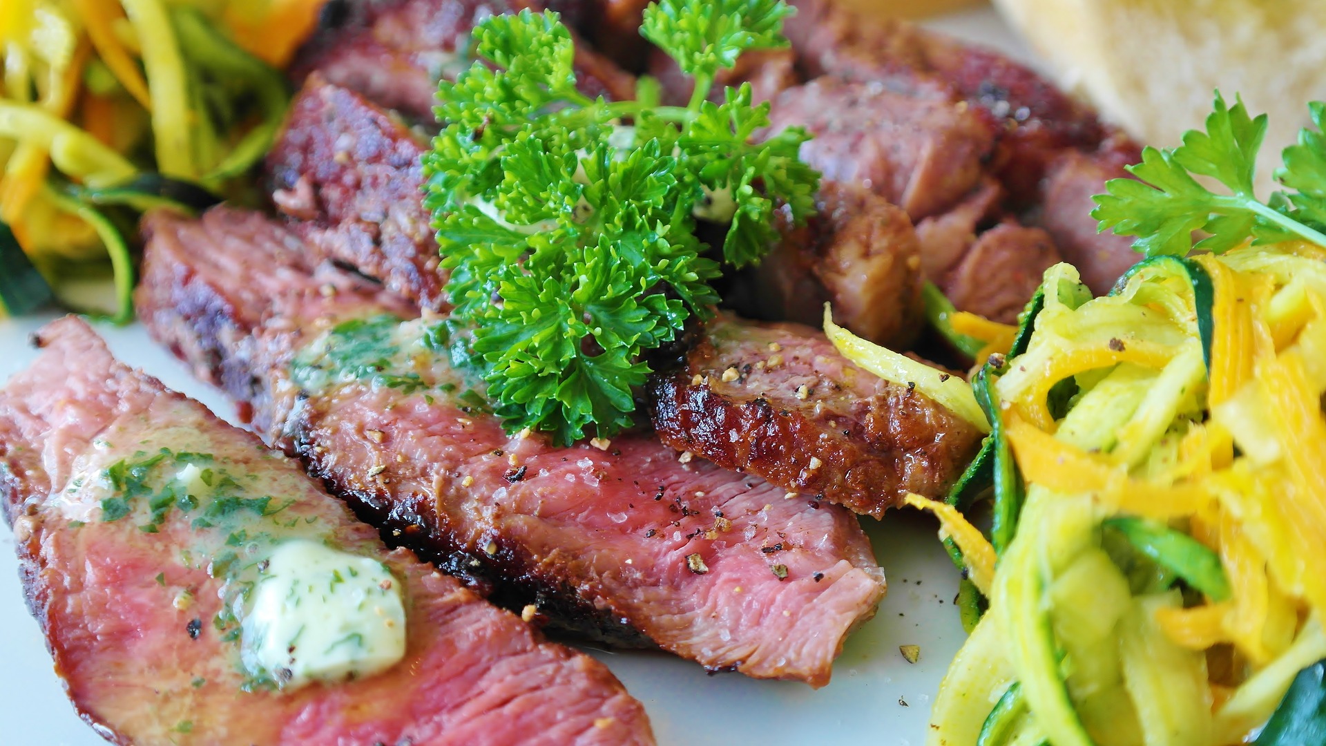 plated steak