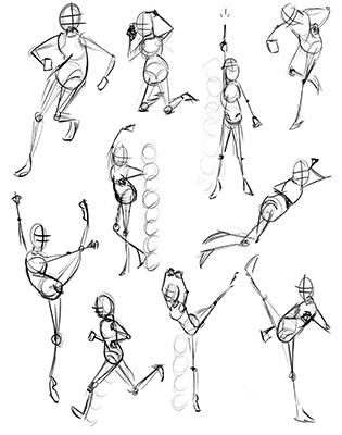 Sketches of People Poses Page 3