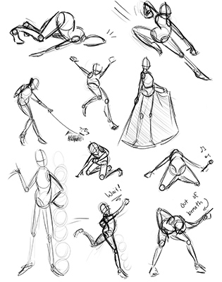 Sketches of People Poses Page 8