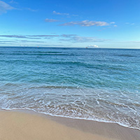 A photo of the ocean