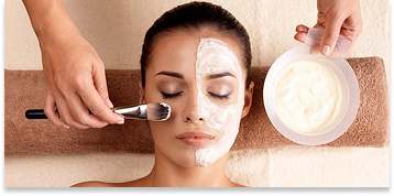 lady receiving facial