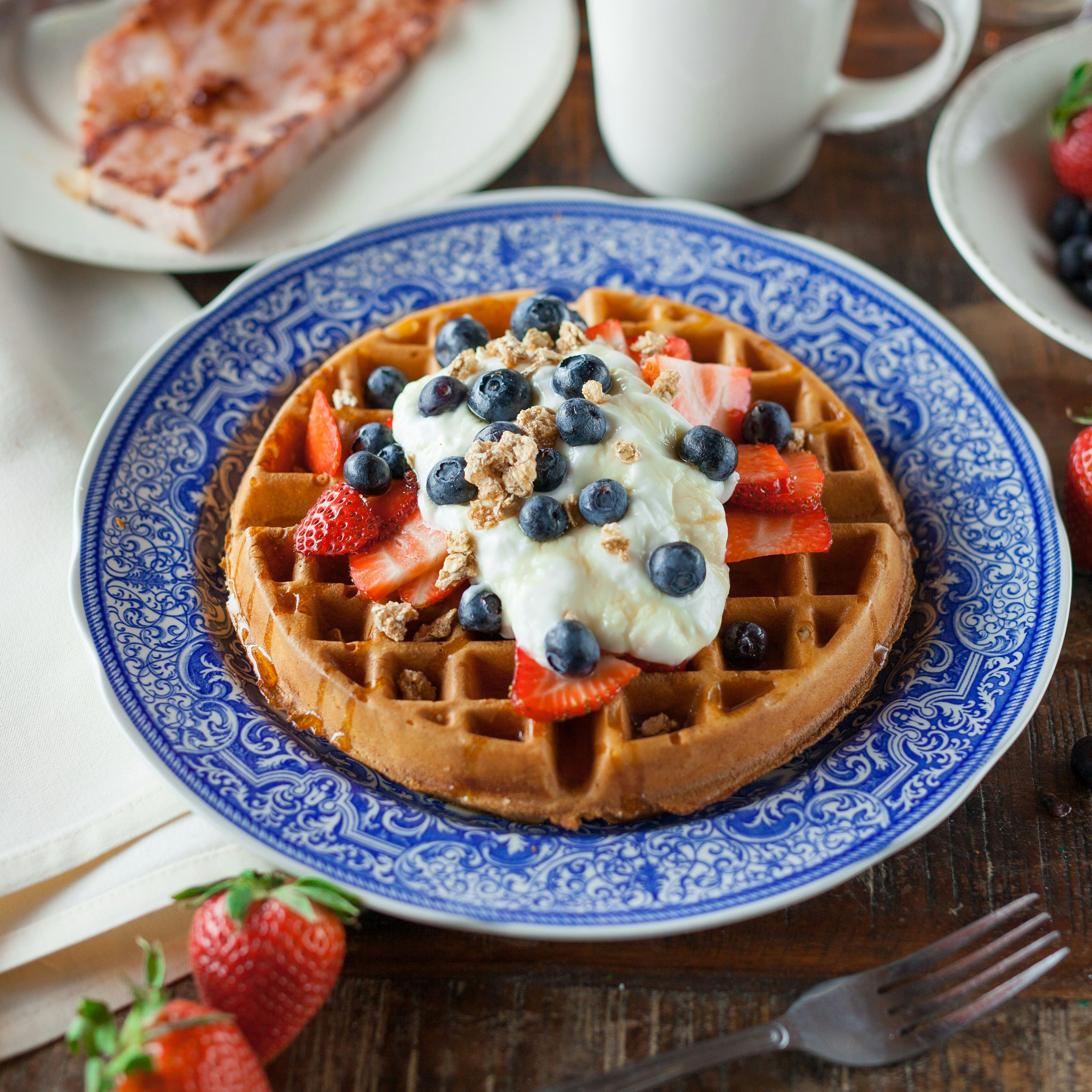 waffles with berries