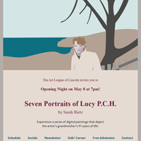 microsite for an art show's opening night