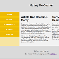 screenshot of a website in pirate jargon