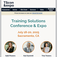 microsite for a conference for corporate trainers