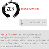 screenshot of music festival's website