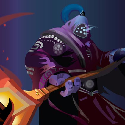 Fan art for the character Jax from League of Legends