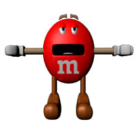 Red m&m character