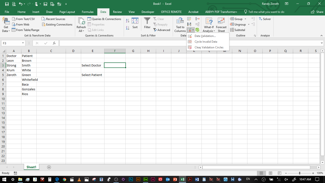 picture of an excel spreadsheet