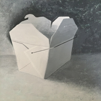 white takeout carton