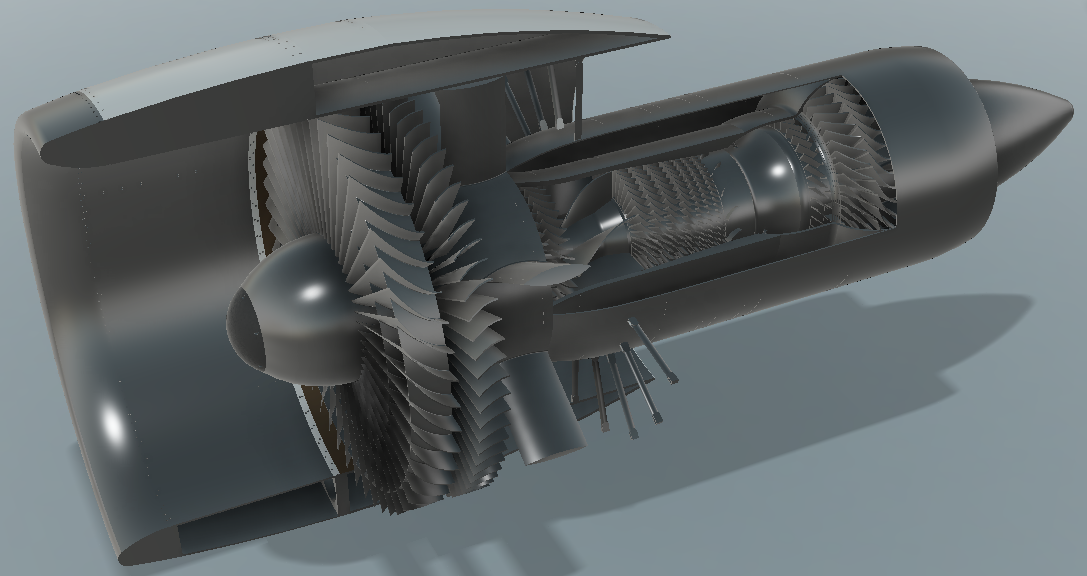 This is a hero image of a jet engine we are currently working on. Click to get started.